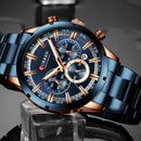 Relógio Masculino Curren Chrono Azul