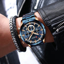 Relógio Masculino Curren Chrono Azul