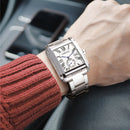 Relógio Quadrado Luxo Branco