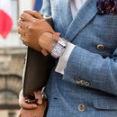 Relógio Quadrado Luxo Branco