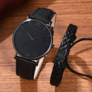 Conjunto Relógio Preto e Pulseira