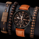 Conjunto Relógio Geneva e 3 Pulseiras