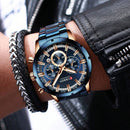 Relógio Masculino Curren Chrono Azul