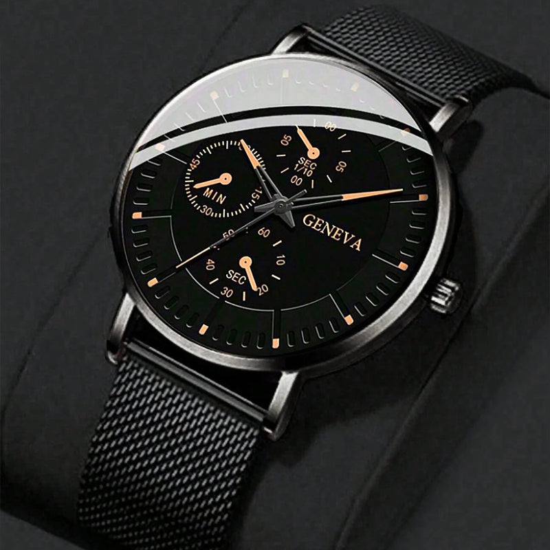 Relógio Black Steel Quartz