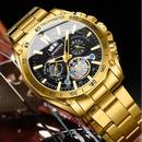 Relógio BINBOND Dourado Luxo