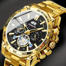 Relógio BINBOND Dourado Luxo