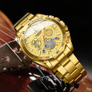 Relógio BINBOND Dourado Luxo