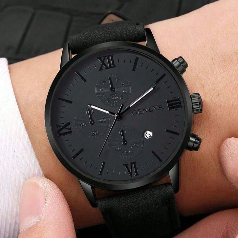 Relógio Quartz Noir Design Clássico