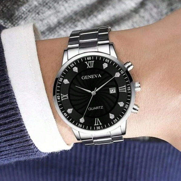 Relógio Geneva Strass Quartz Aço Inoxidável - Ninbus