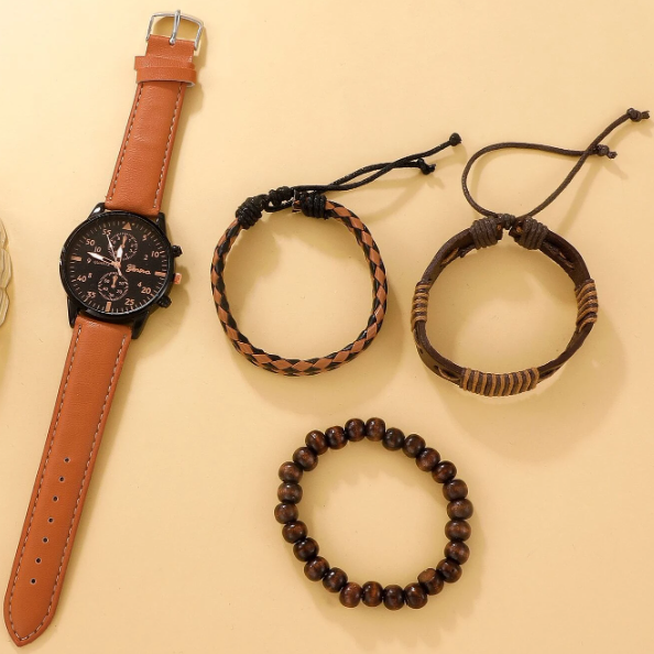 Conjunto Relógio Geneva e 3/4 Pulseiras - Ninbus