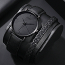 Conjunto Relógio Preto e Pulseira - Ninbus