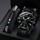 Conjunto Relógio Preto e Pulseira - Ninbus