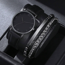 Conjunto Relógio Preto e Pulseira - Ninbus