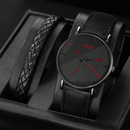 Conjunto Relógio Preto e Pulseira - Ninbus