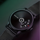 Relógio Dual Time com Pulseira de Malha em Liga