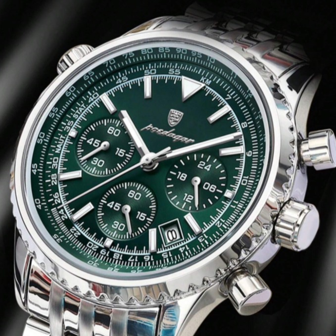 Relógio Cronograph Verde Militar
